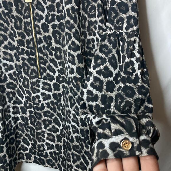 Michael Kors|Women's leopard long sleeve blouse - Picture 7 of 13